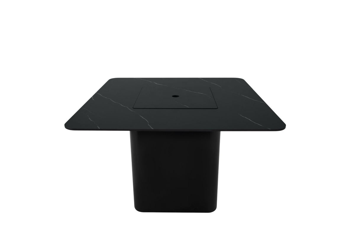 Elementi Plus Brugge Marble Porcelain Dining Fire Table