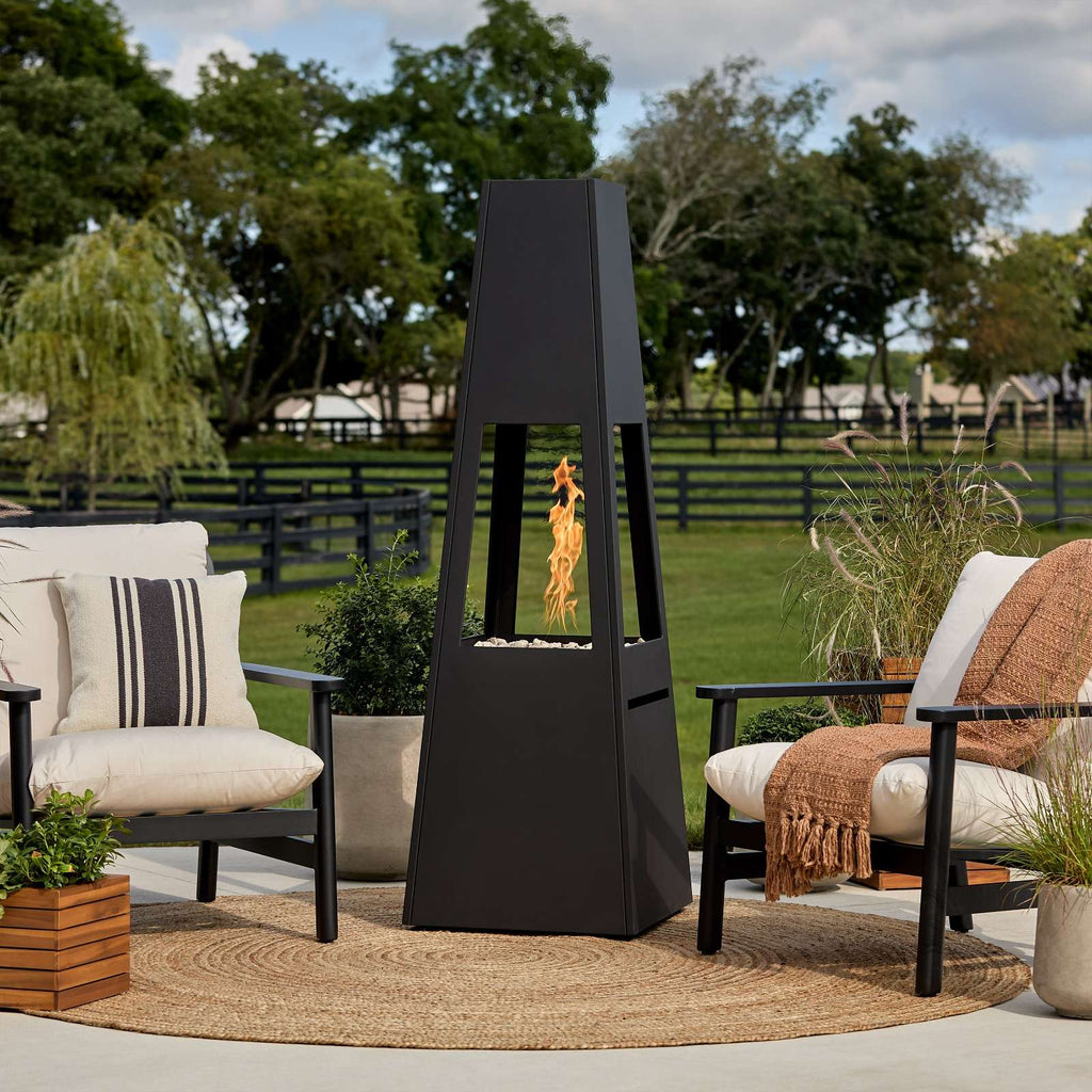 Real Flame Ferro Chiminea Fire Pit With Hidden Propane Tank