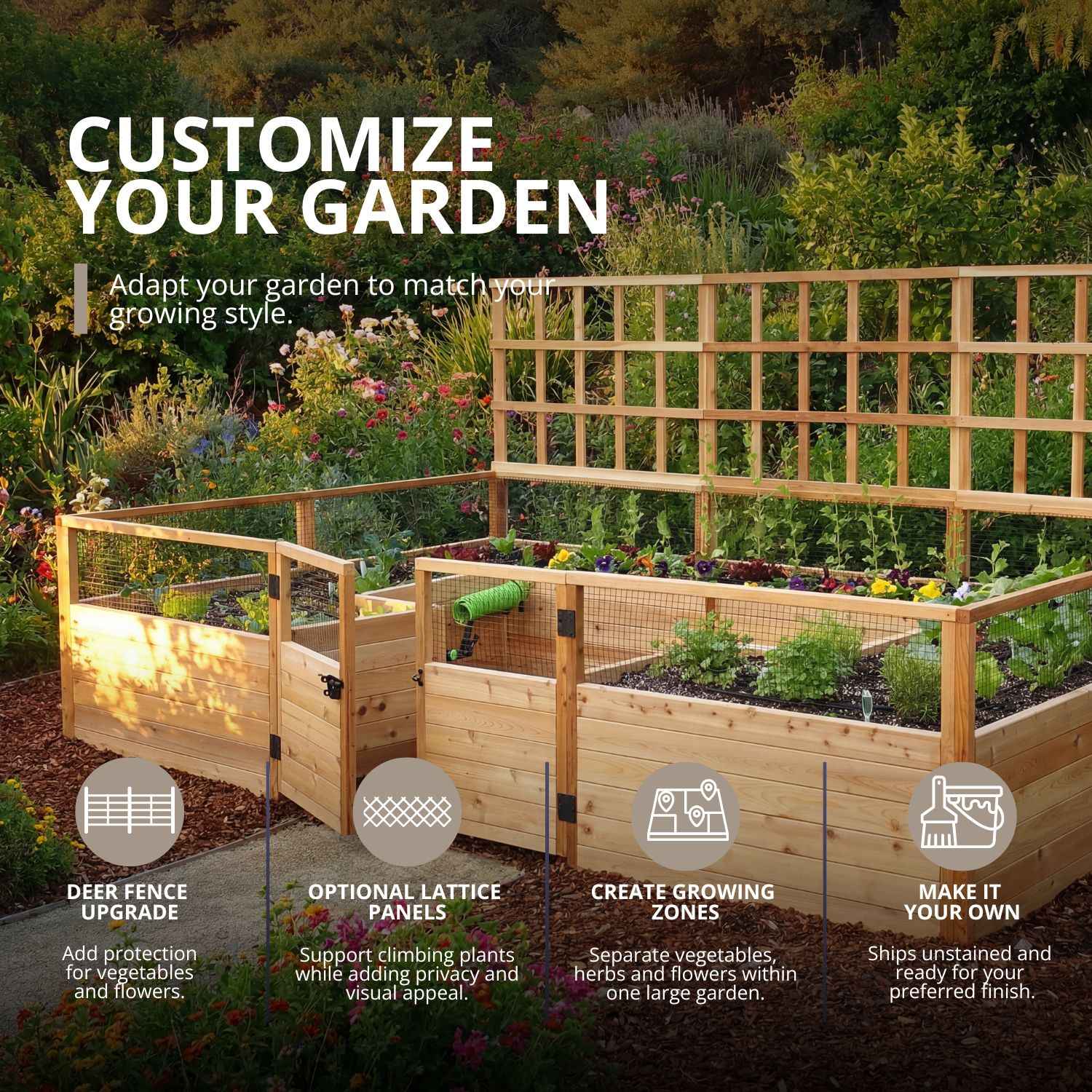 Outdoor Living Today Garden in a Box with Deer Fence | 12×8