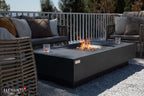 Elementi Plus Cannes Rectangular Concrete Fire Pit Table