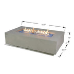 Elementi Plus Meteora Rectangular Concrete Fire Pit Table