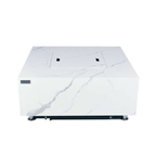 Elementi Plus Bianco White Marble Porcelain Fire Table