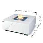 Elementi Plus Bianco White Marble Porcelain Fire Table