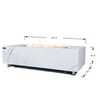Elementi Plus Carrara Marble Porcelain Fire Table