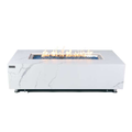 Elementi Plus Carrara Marble Porcelain Fire Table