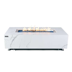Elementi Plus Carrara Marble Porcelain Fire Table