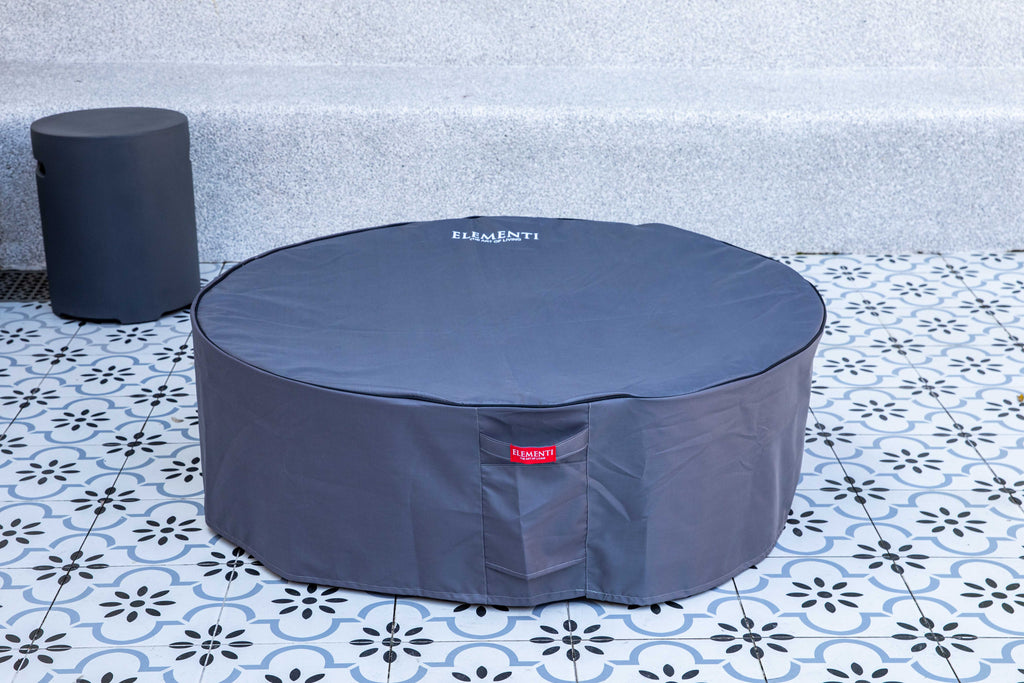 Elementi Plus Rose Bowl Round Concrete Fire Bowl