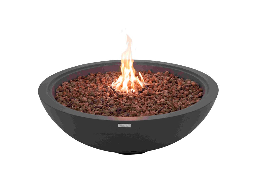 Elementi Plus Rose Bowl Round Concrete Fire Bowl