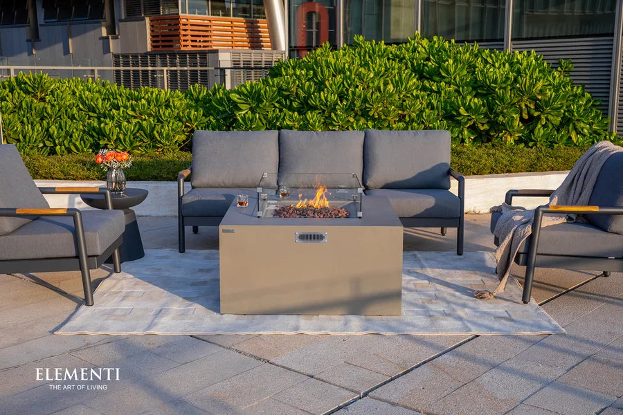 Elementi Rocky Propane Square Fire Table