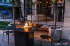 Elementi Plus Brugge Marble Porcelain Dining Fire Table