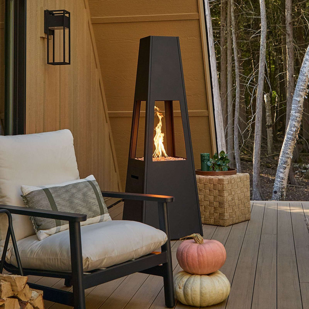 Real Flame Ferro Chiminea Fire Pit With Hidden Propane Tank
