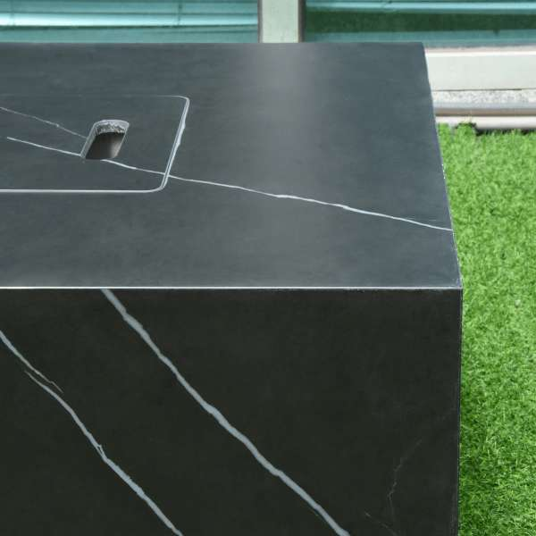 Elementi Plus Varna Marble Porcelain Fire Table