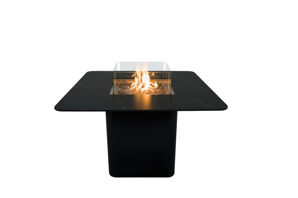 Elementi Plus Brugge Marble Porcelain Dining Fire Table