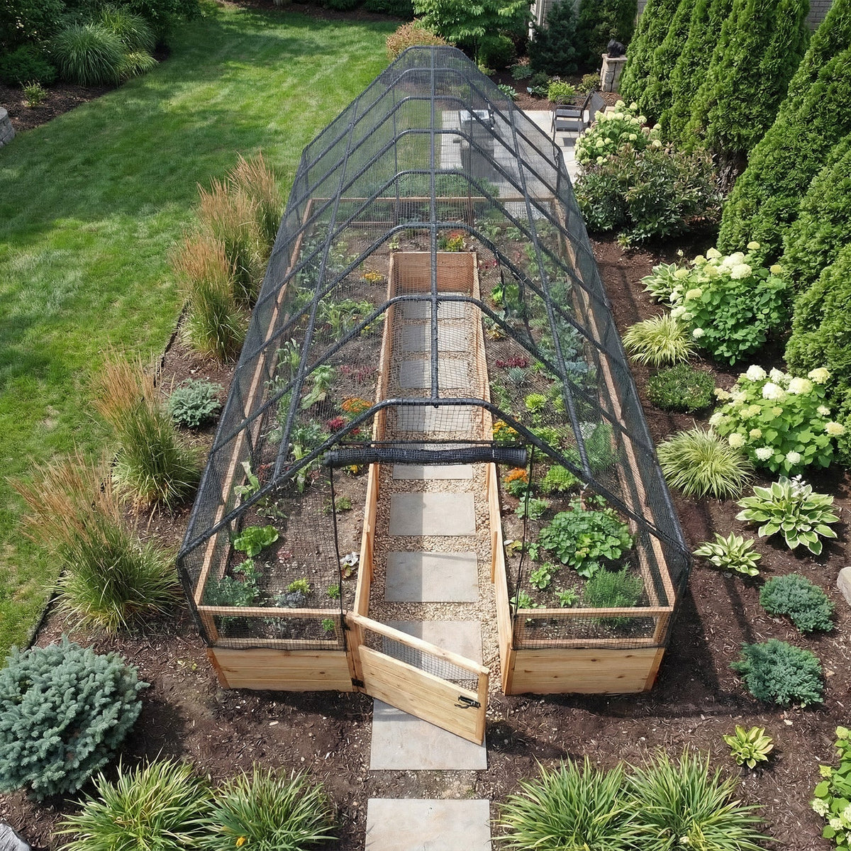 Outdoor Living Today Garden in a Box with Birdnetting Cover | 8 x 16