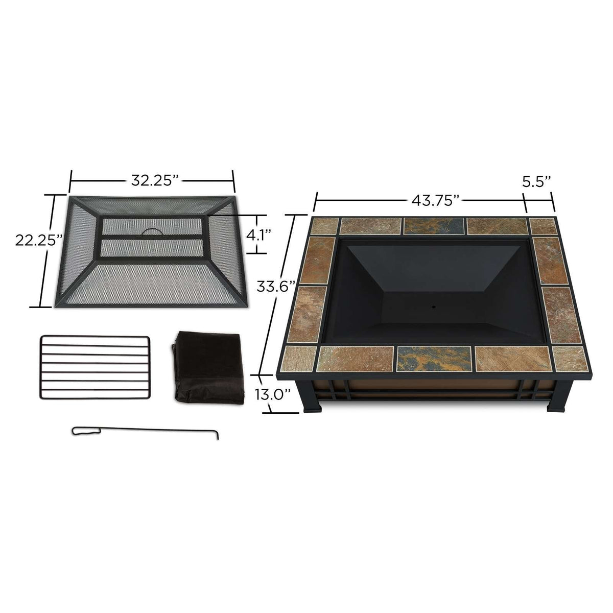 Real Flame Hamilton Wood Burning Fire Pit