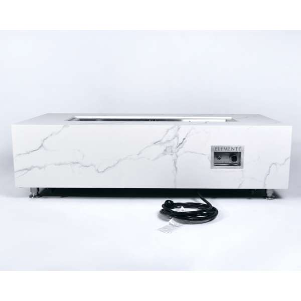 Elementi Plus Carrara Marble Porcelain Fire Table