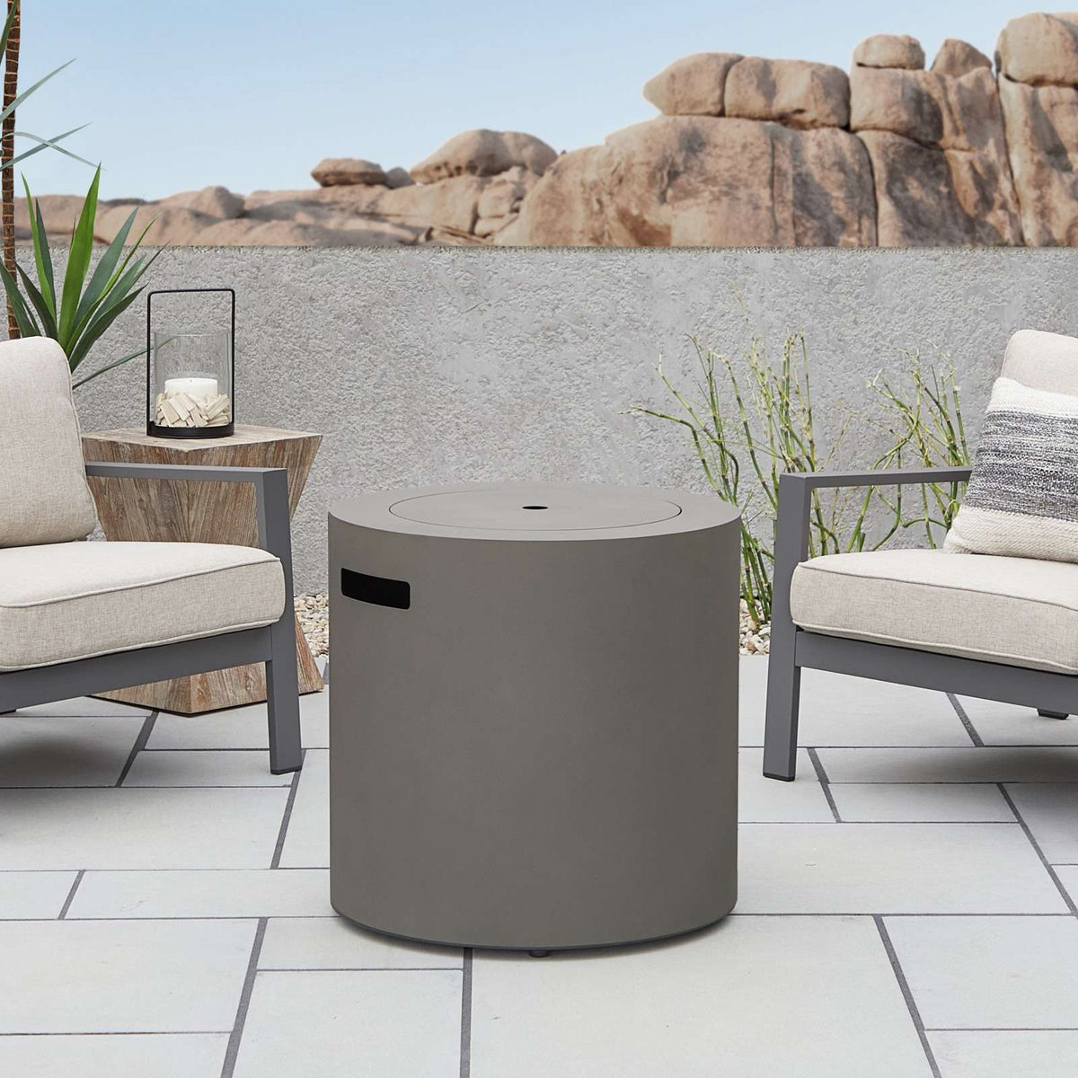 Real Flame Aegean 24" Round Fire Table