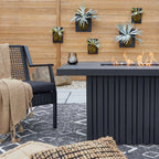 Real Flame Calvin Fire Pit Table With Hidden Propane Tank