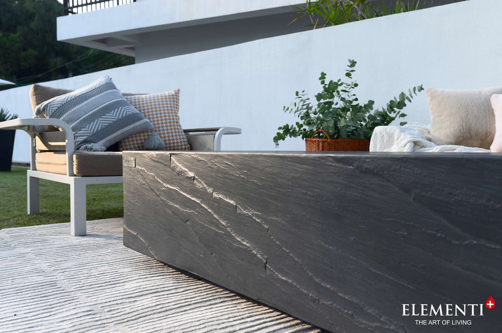 Elementi Plus Cape Town Rectangular Concrete Fire Pit Table