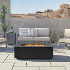 Real Flame Aegean 50" Rectangle Propane or Natural Gas Fire Pit Table