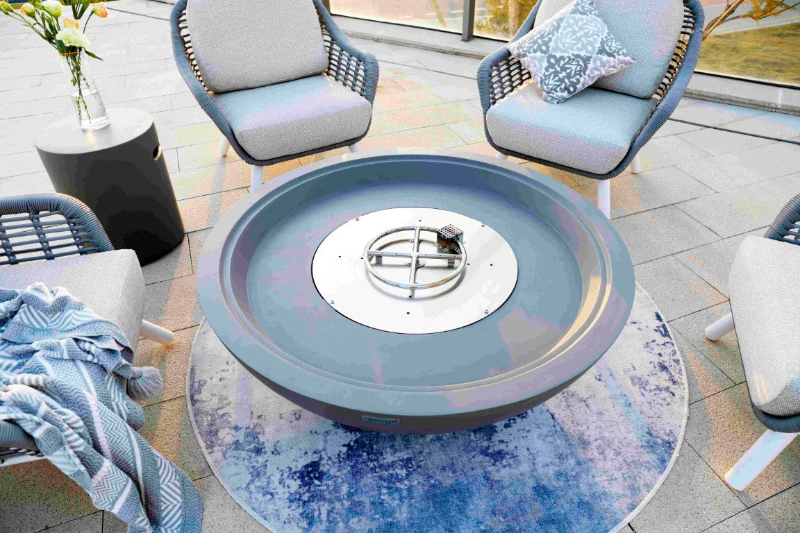 Elementi Plus Rose Bowl Round Concrete Fire Bowl
