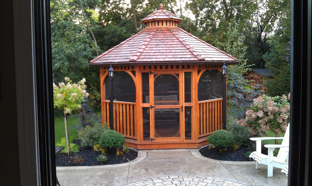 Outdoor Living Today 12′ Bayside Gazebo with Screen Kit