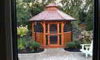 Outdoor Living Today 12′ Bayside Gazebo with Screen Kit