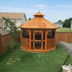 Outdoor Living Today 12′ Bayside Gazebo with Screen Kit