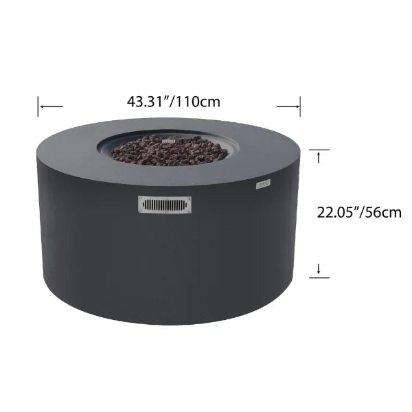 Elementi Pacaya Round Fire Table