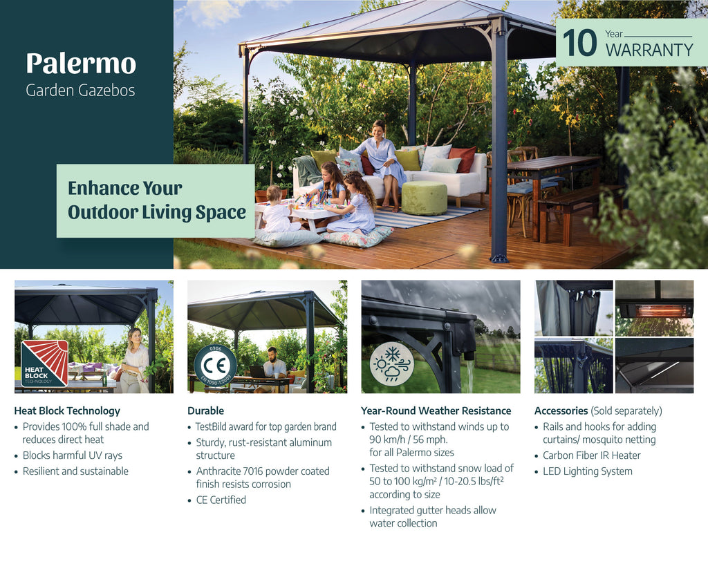 Canopia Palermo 4300 14' x 14' Gazebo