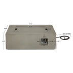Real Flame Aegean 42" Rectangle Propane or Natural Gas Fire Pit Table