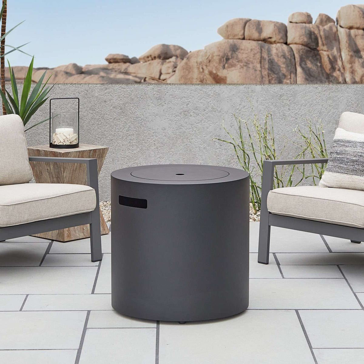 Real Flame Aegean 24" Round Fire Table