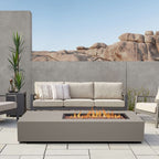 Real Flame Aegean 75" Asymmetrical Rectangle Propane or Natural Gas Fire Pit Table