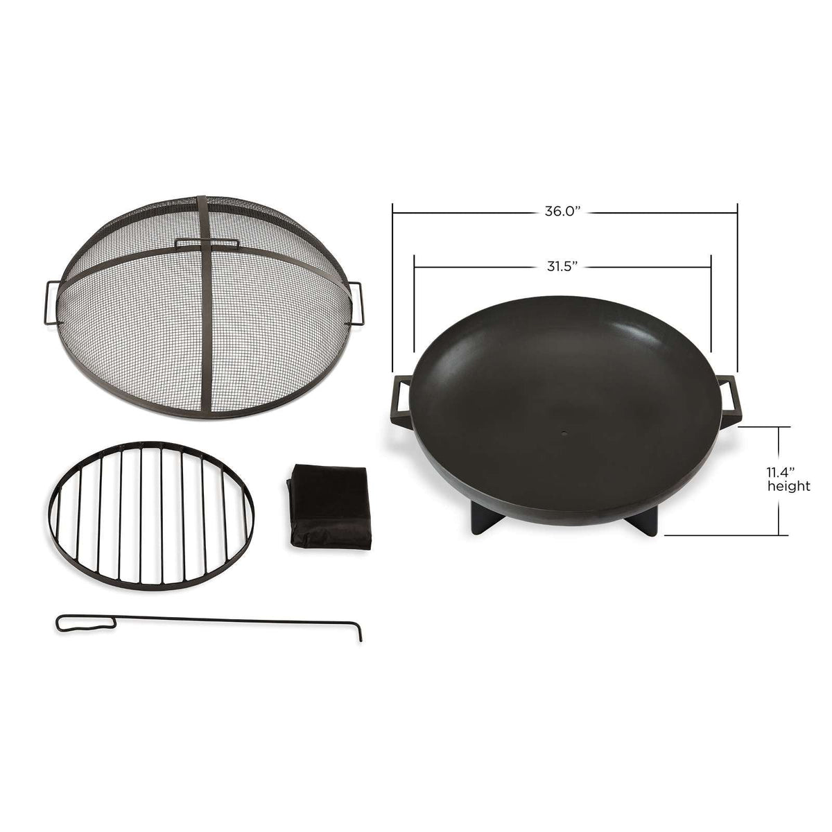 Real Flame Anson Wood Burning Fire Pit