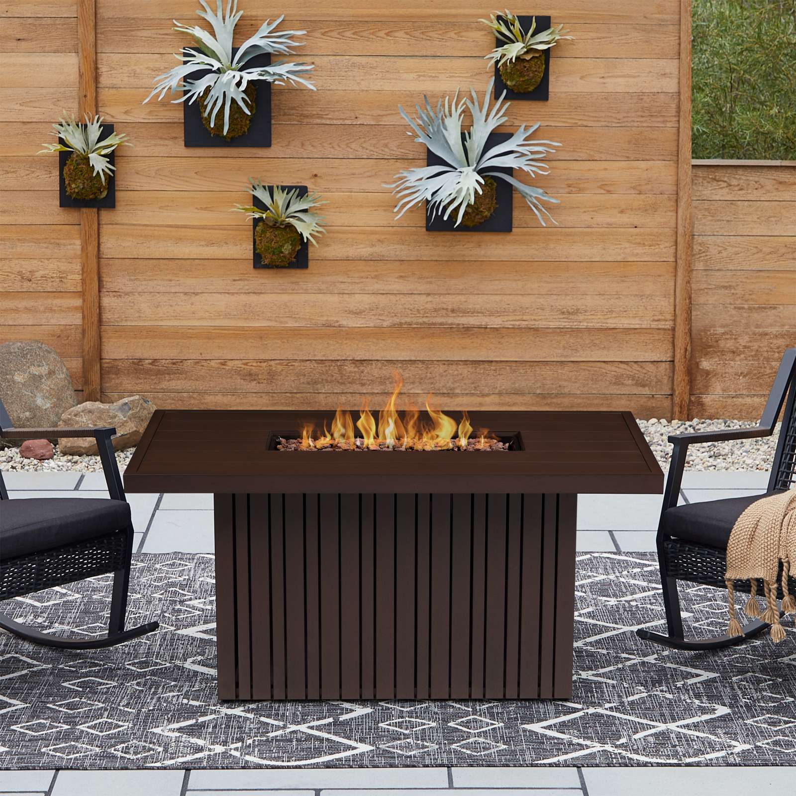 Real Flame Calvin Fire Pit Table With Hidden Propane Tank