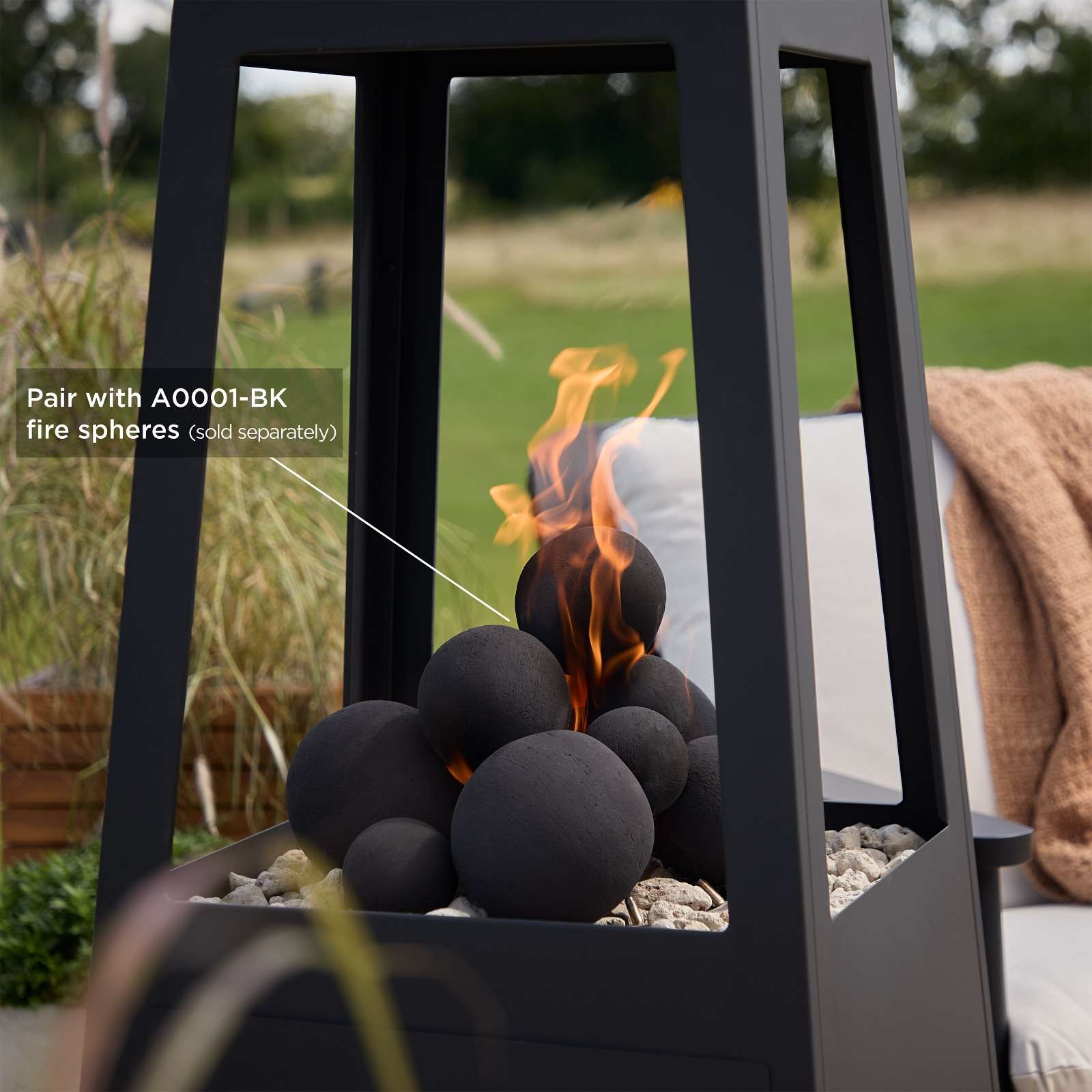 Real Flame Ferro Chiminea Fire Pit With Hidden Propane Tank