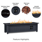 Real Flame Ortun Propane Fire Table