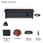 Real Flame Ortun Propane Fire Table
