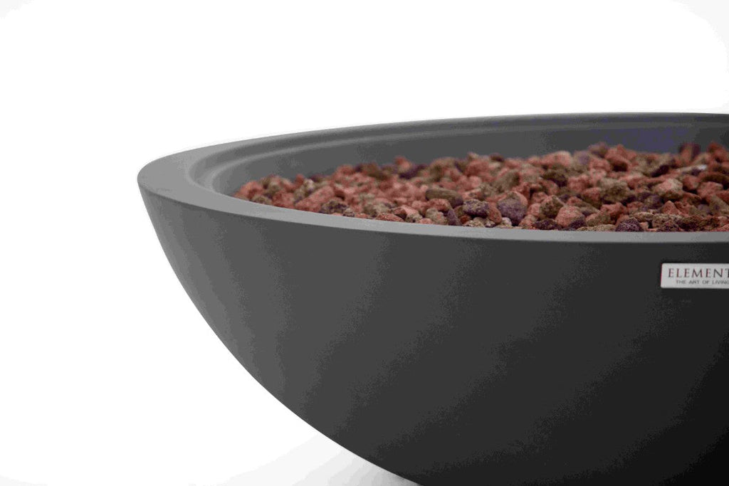 Elementi Plus Rose Bowl Round Concrete Fire Bowl