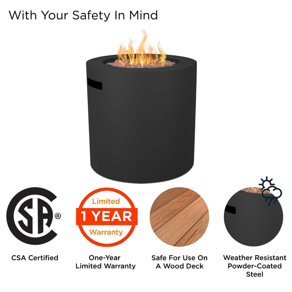 Real Flame Aegean 24" Round Fire Table