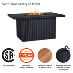Real Flame Calvin Fire Pit Table With Hidden Propane Tank