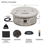 Real Flame Scottsdale 40" Round Propane Fire Pit Table