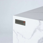 Elementi Plus Carrara Marble Porcelain Fire Table