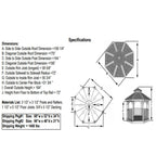 Outdoor Living Today 12′ Bayside Gazebo with Screen Kit