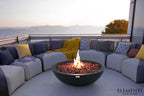 Elementi Plus Rose Bowl Round Concrete Fire Bowl