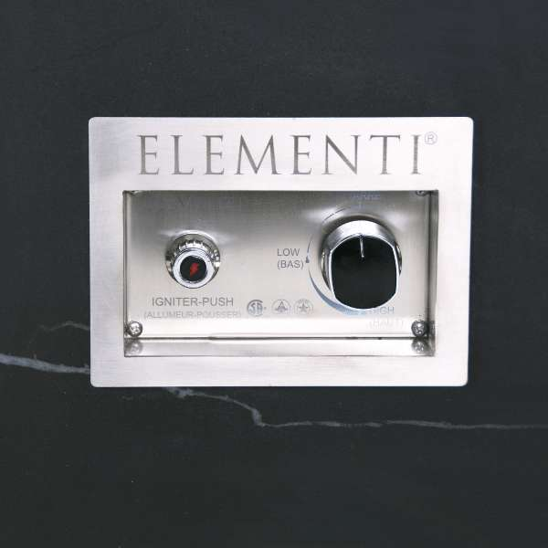 Elementi Plus Varna Marble Porcelain Fire Table