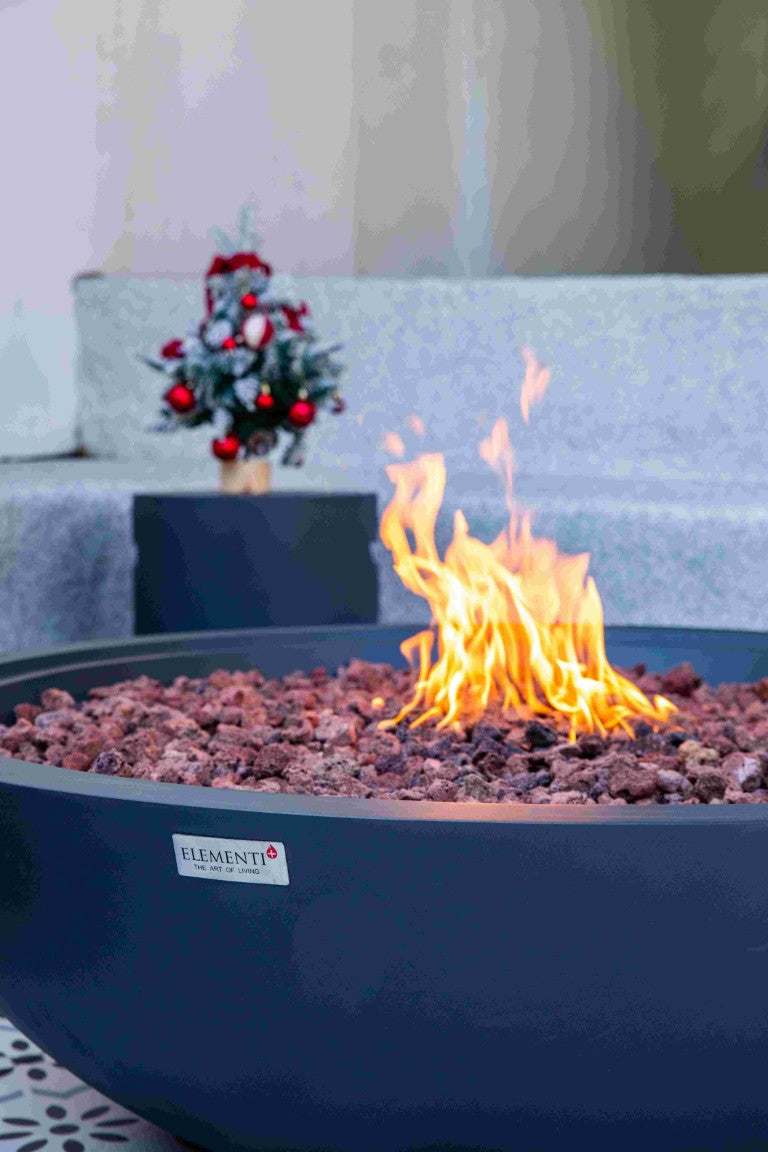Elementi Plus Rose Bowl Round Concrete Fire Bowl
