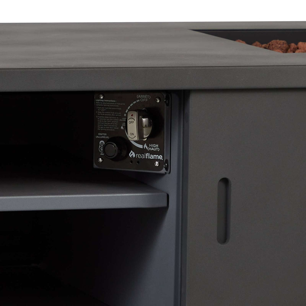 Real Flame Vance Propane Fire Table