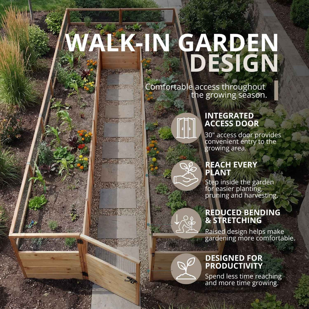 Outdoor Living Today Garden in a Box with Birdnetting Cover | 8 x 16