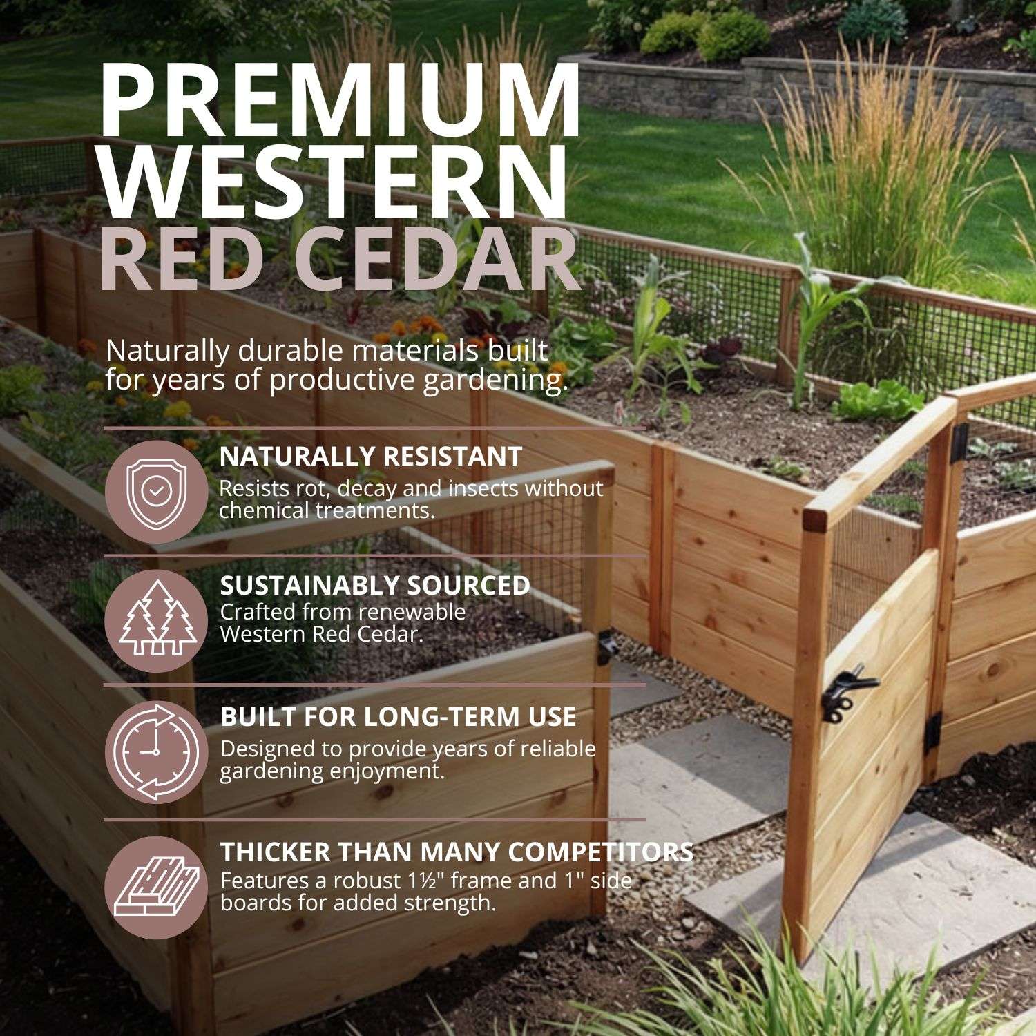 Outdoor Living Today Garden in a Box with Birdnetting Cover | 8 x 16